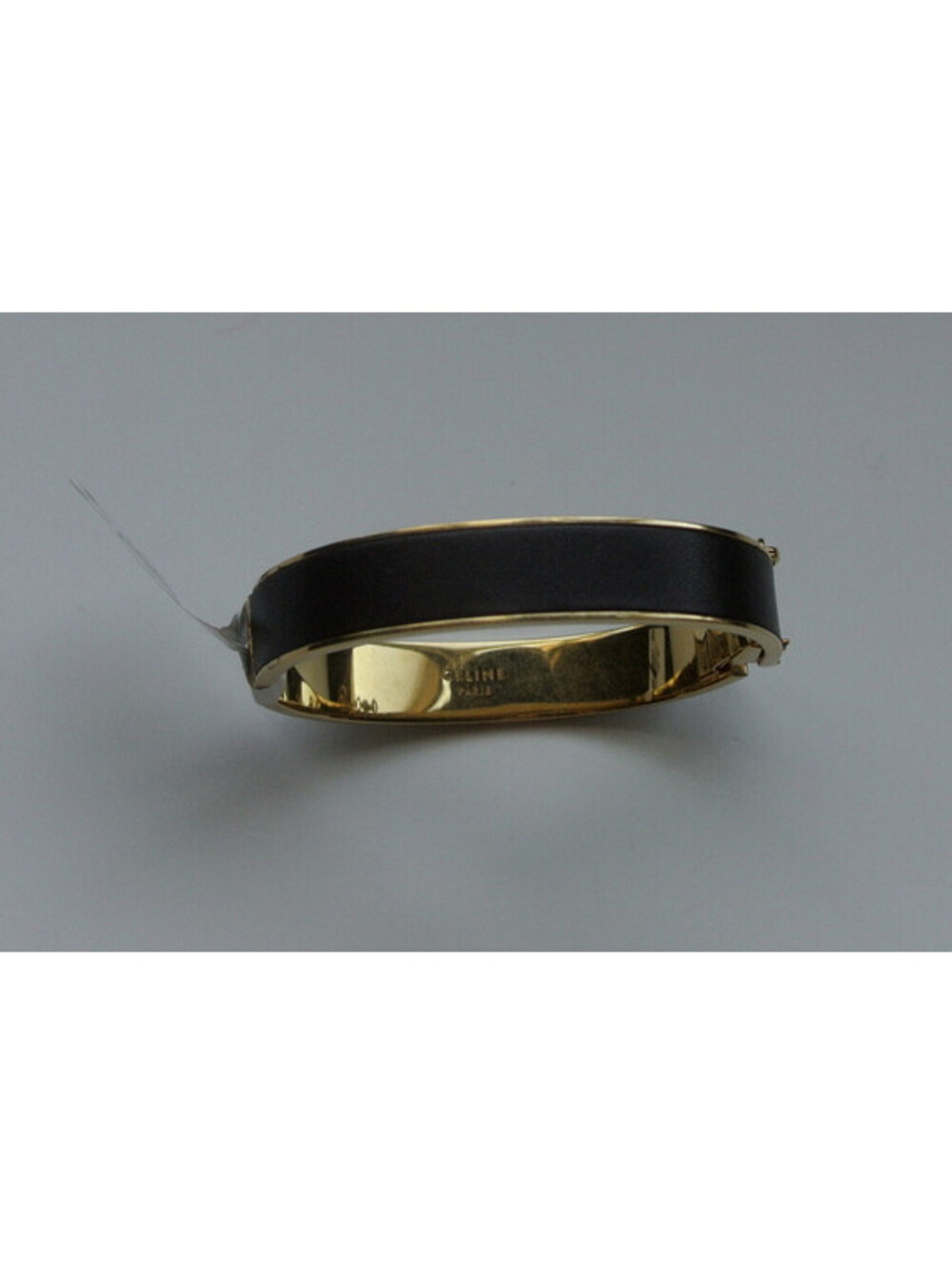 Celine Thin  Edges Burgundy Calf Skin Cuff Bracelet NEW